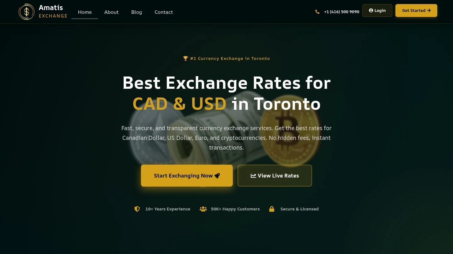 طراحی سایت شرکتی صرافی آماتیس (Amatis Exchange)